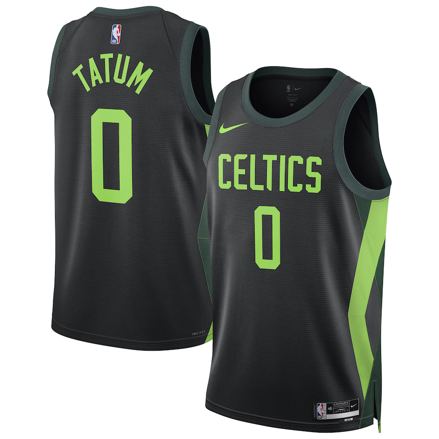 Men Boston Celtics #0 Jayson Tatum Nike Black City Edition 2024-25 Swingman Player NBA Jersey->youth nba jersey->Youth Jersey